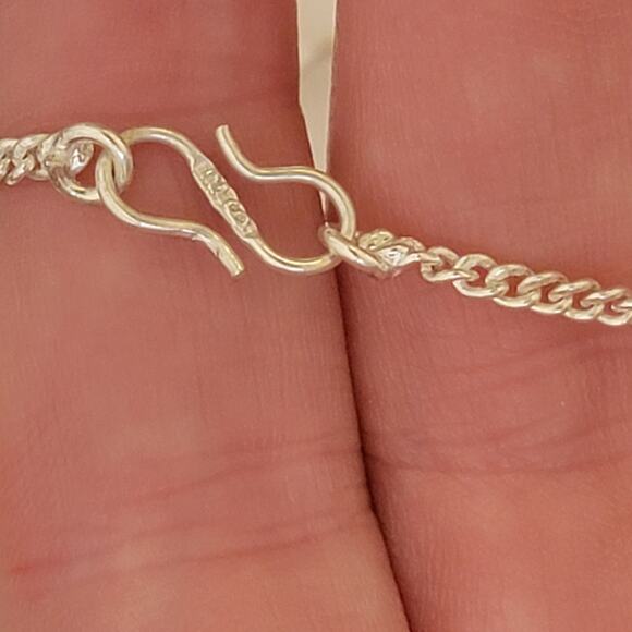 Sterling Silver Picture Jasper & Citrine Necklace, 18 Handmade Gemstone Jewelry - Picture 5 of 10